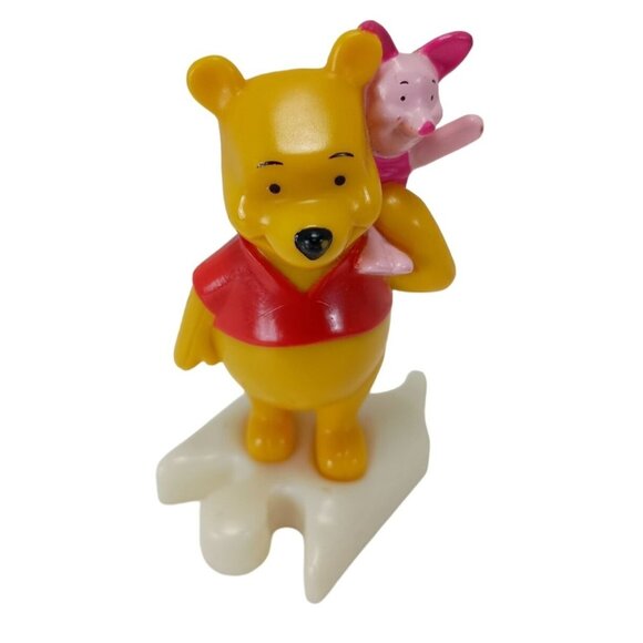 Disney Winnie The Pooh And Piglet Plastic Figure Puzzle Piece McDonalds - Picture 1 of 6